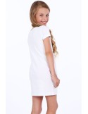 Rochie fete cu imprimeu, alba NDZ8177 - Magazin online - Boutique